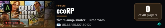 ecoRP live status badge