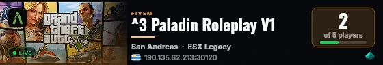 ^3 Paladin Roleplay V1 live status badge