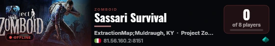Sassari Survival live status badge
