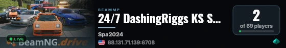 24/7 DashingRiggs KS SPA Racing live status badge