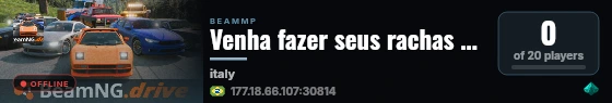 Venha fazer seus rachas - BeamJOY live status badge