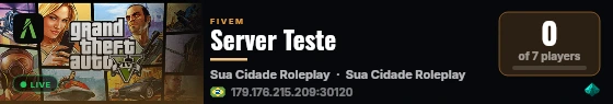 Server Teste live status badge