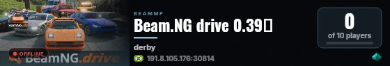 Beam.NG drive 0.39😍 live status badge