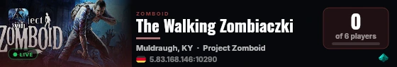 The Walking Zombiaczki live status badge