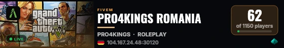 PRO4KINGS ROMANIA live status badge