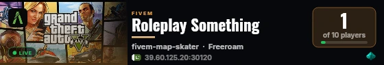 Roleplay Something live status badge