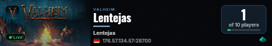 Lentejas live status badge