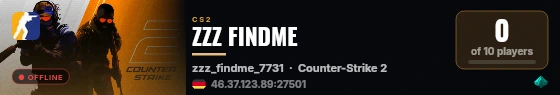 ZZZ FINDME live status badge
