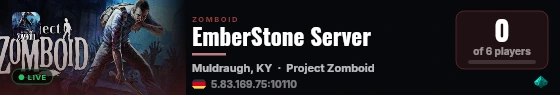 EmberStone Server live status badge