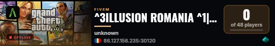^3ILLUSION ROMANIA ^1| STAFF FREE |^0AMedium Roleplay live status badge