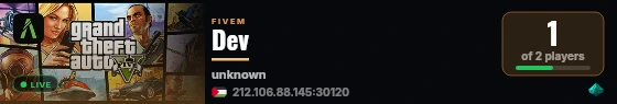 Dev live status badge