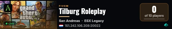 Tilburg Roleplay live status badge