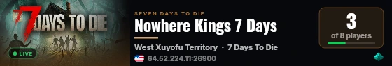 Nowhere Kings 7 Days live status badge