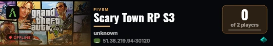 Scary Town RP S3 live status badge