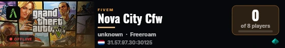 Nova City Cfw live status badge