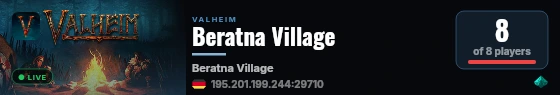 Beratna Village live status badge