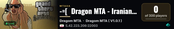 -=[  Dragon MTA - Iranian RPG Server ]=- live status badge