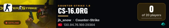 CS-16.ORG live status badge