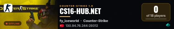 CS16-HUB.NET live status badge