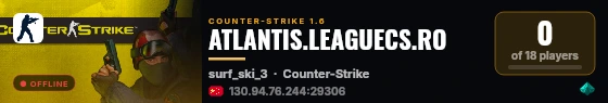 ATLANTIS.LEAGUECS.RO live status badge