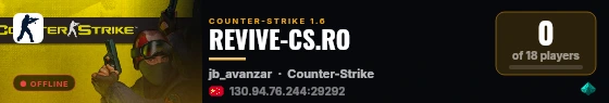 REVIVE-CS.RO live status badge