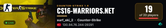 CS16-GAMING.NET live status badge