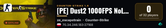[PE] Dust2 1000FPS NoLag | Free VIP live status badge