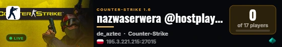 nazwaserwera @hostplay.pl live status badge