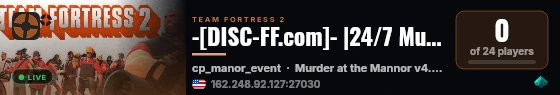 -[DISC-FF.com]- |24/7 Murder Mod| [Hide & Sneak] live status badge