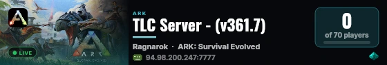 TLC Server - (v361.7) live status badge