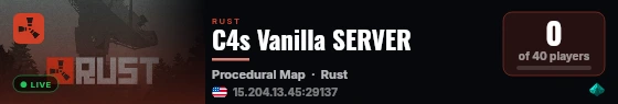 C4s Vanilla SERVER live status badge