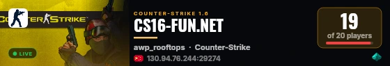 CS16-FUN.NET live status badge