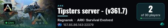 Tipsters server - (v361.7) live status badge