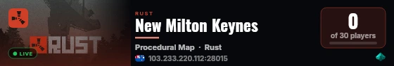 New Milton Keynes live status badge