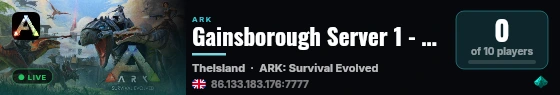 Gainsborough Server 1 - (v358.24) live status badge