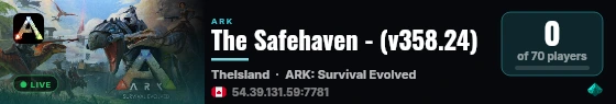 The Safehaven - (v358.24) live status badge