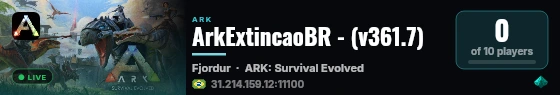 ArkExtincaoBR - (v361.7) live status badge