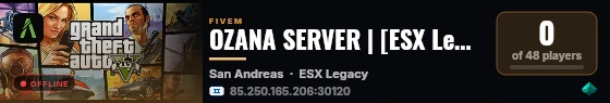OZANA SERVER | [ESX Legacy] live status badge