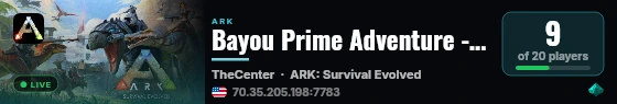 Bayou Prime Adventure - The Center - Primal Fear - PvPvE - (v36 live status badge