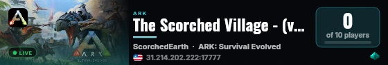 The Scorched Village - (v361.7) live status badge