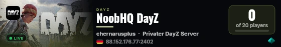 NoobHQ DayZ live status badge