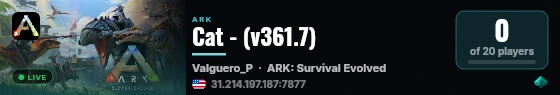 Cat - (v361.7) live status badge