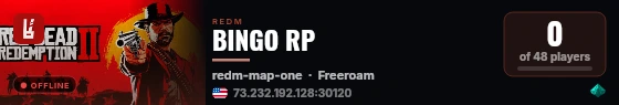 BINGO RP live status badge