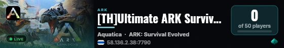 [TH]Ultimate ARK Survival Server Aquatica - (v361.7) live status badge