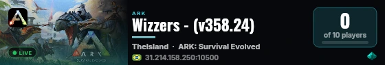 Wizzers - (v358.24) live status badge