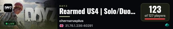 Rearmed US4 | Solo/Duo/Trio live status badge
