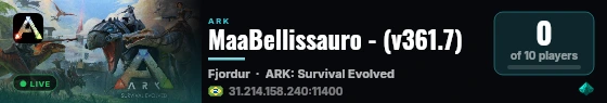 MaaBellissauro - (v361.7) live status badge