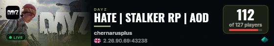 HATE | STALKER RP | AOD live status badge