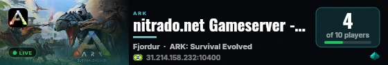 nitrado.net Gameserver - (v358.24) live status badge