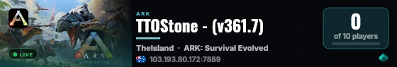 TTOStone - (v361.7) live status badge